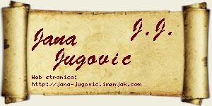 Jana Jugović vizit kartica